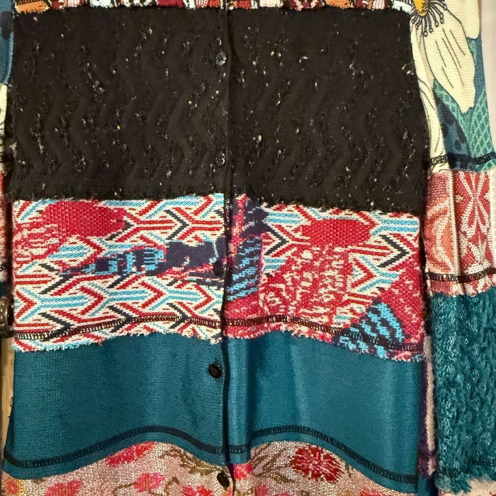 Cecilia Prado Chic Bohemian Patchwork Cardigan - Picture 4 of 9